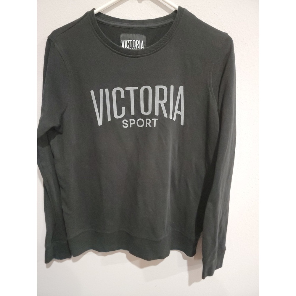 Victoria's Sport Top Women's‎ Sz. S Black Long Sleeve Lightweight Sweatshirt
